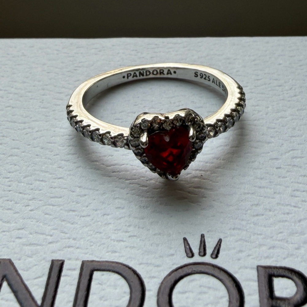 Pandora Sterling Silver Elevated Heart Ring - Picture 2 of 3